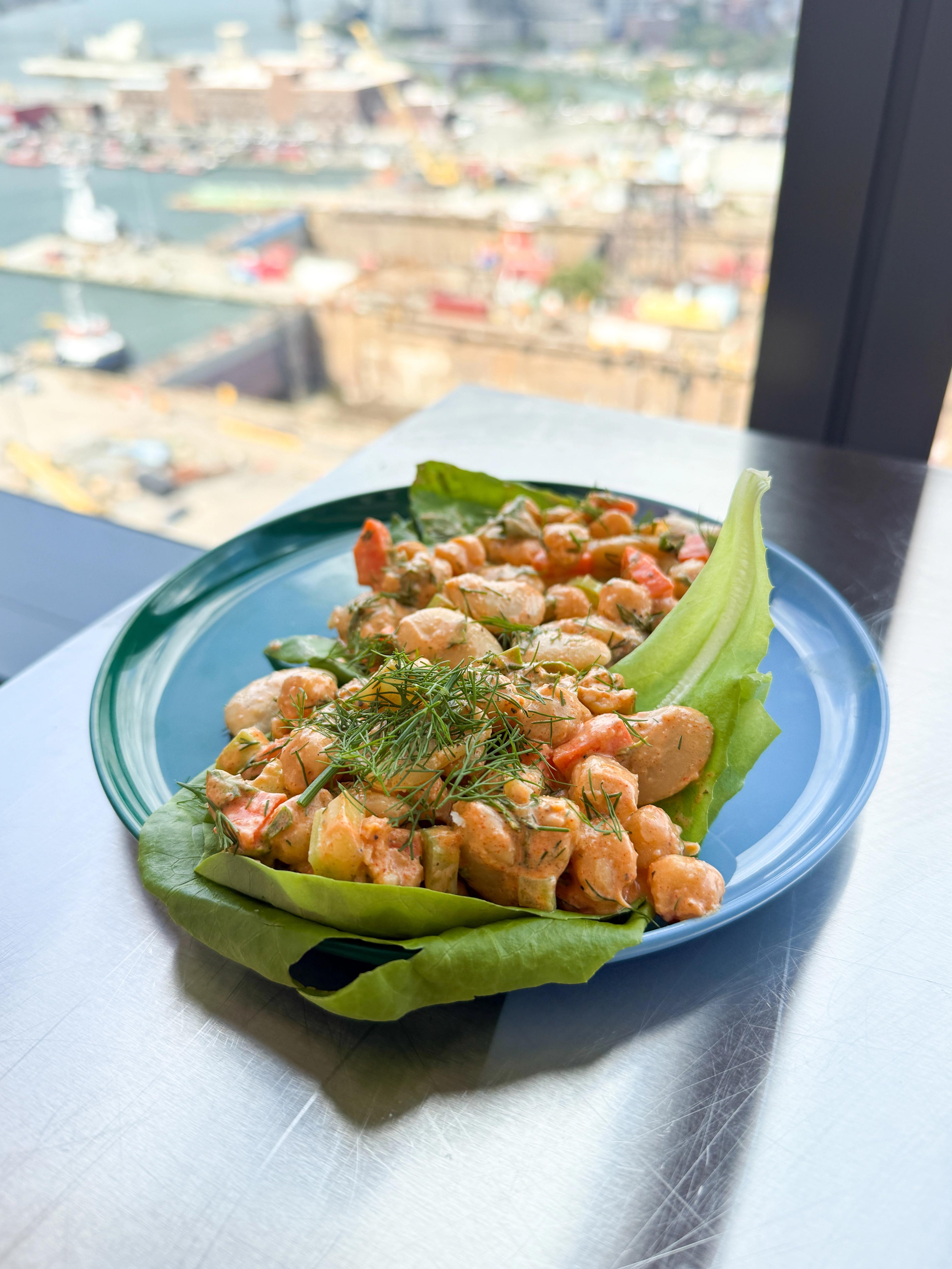 Ranch-y Chickpea Lettuce Cups