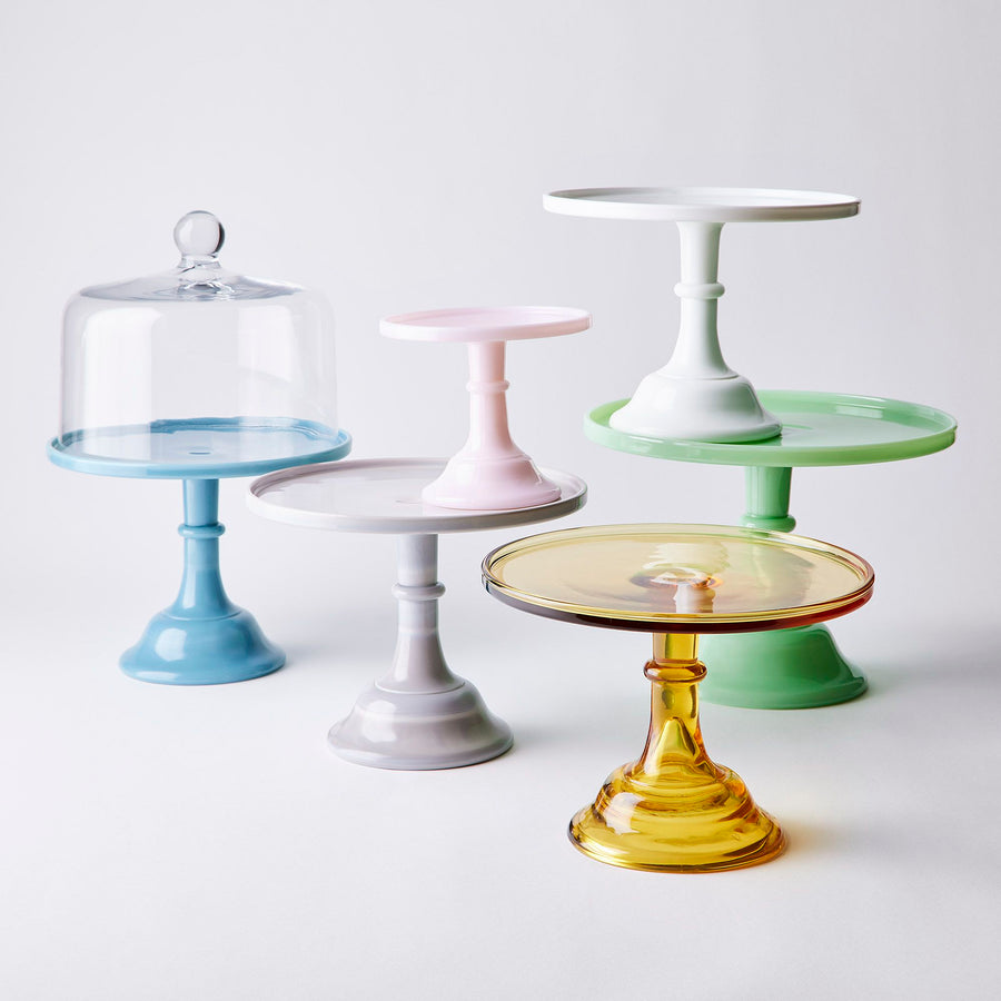 Mosser Colored Glass Cake Stand