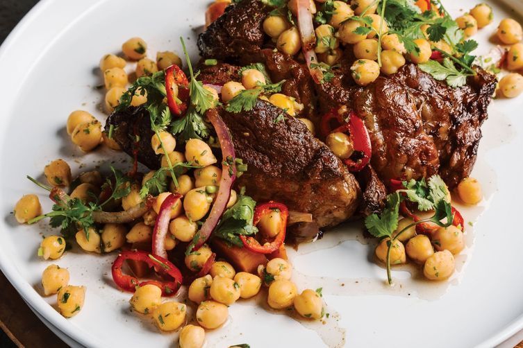 Hugh Acheson's Slow-Cooker Pot Roast With Chickpea Salad