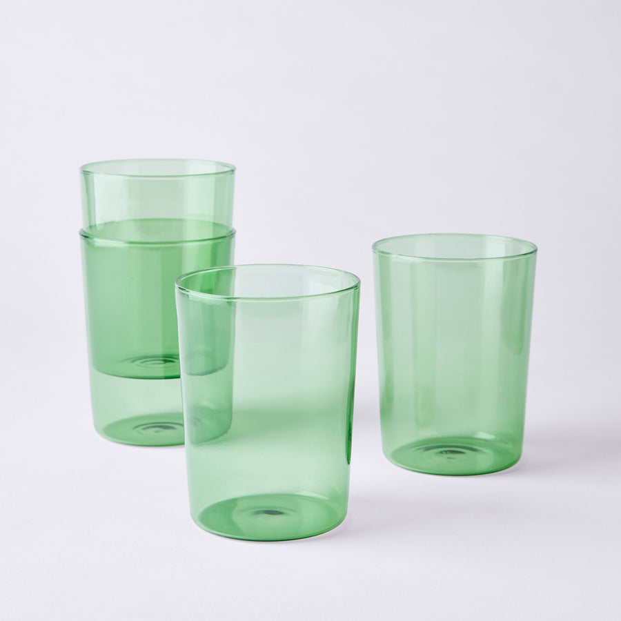 Essential Stackable Colored Glassware & Pitcher