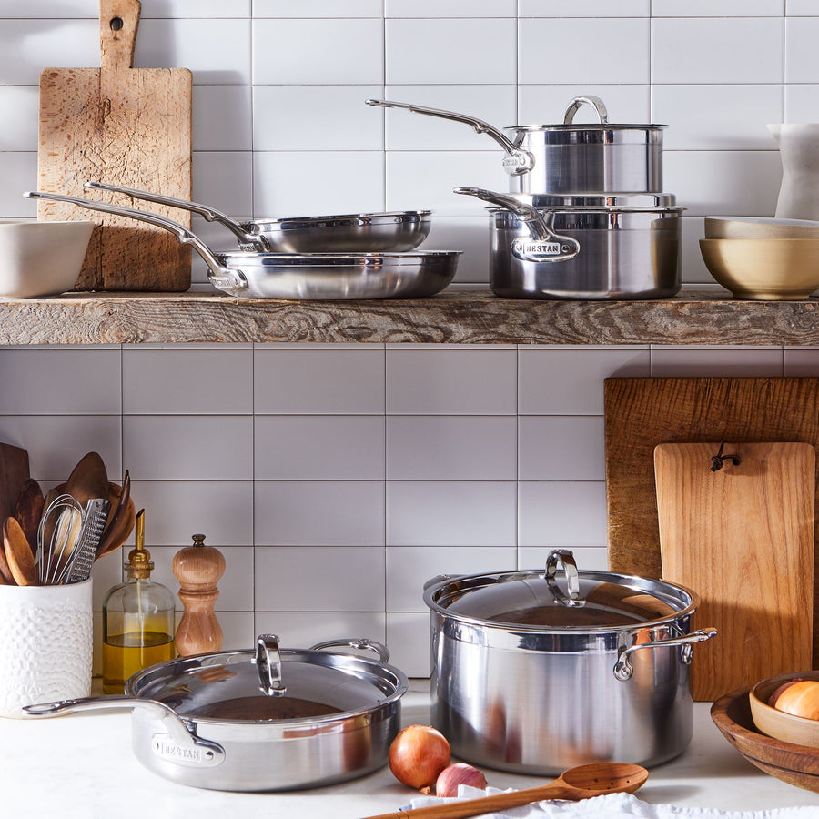 Hestan ProBond Forged Stainless-Steel 10-Piece Cookware Set
