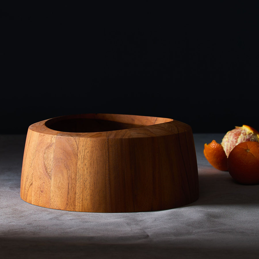 Dansk Teak Ellipse Salad Bowl