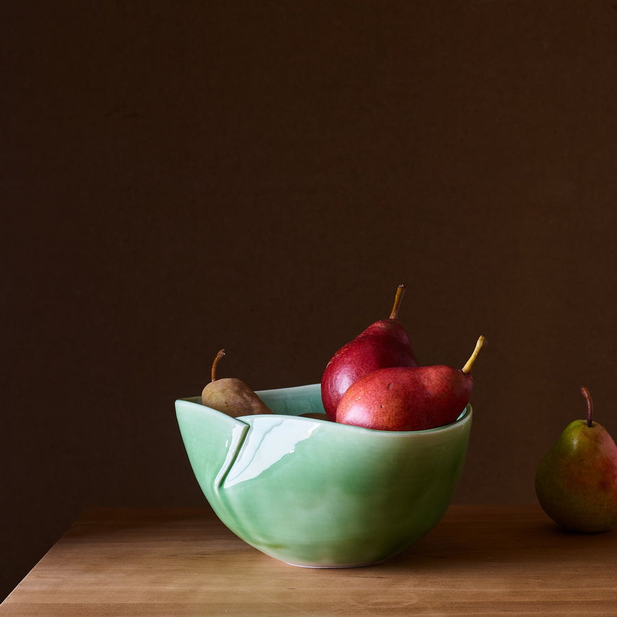 Handmade Porcelain Dart Serving Bowl by Studio Joo