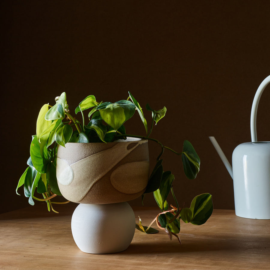 Handmade Two-Tier Stoneware Planter by Studio Joo