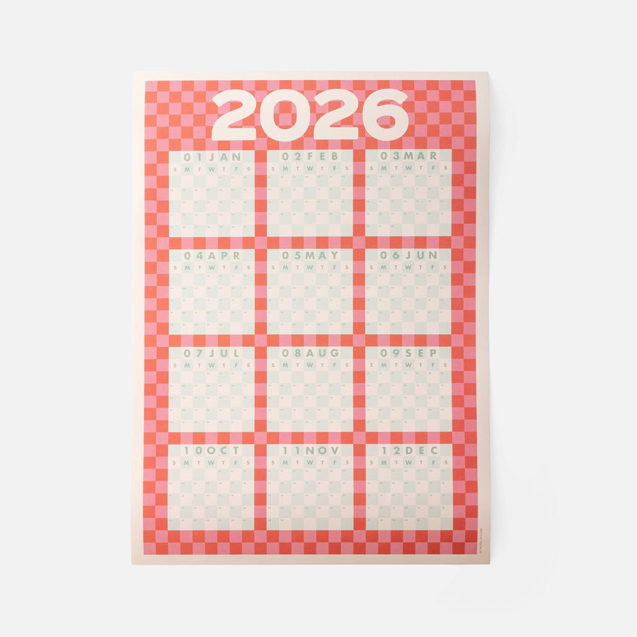 Patchwork Monthly Calendar 2026